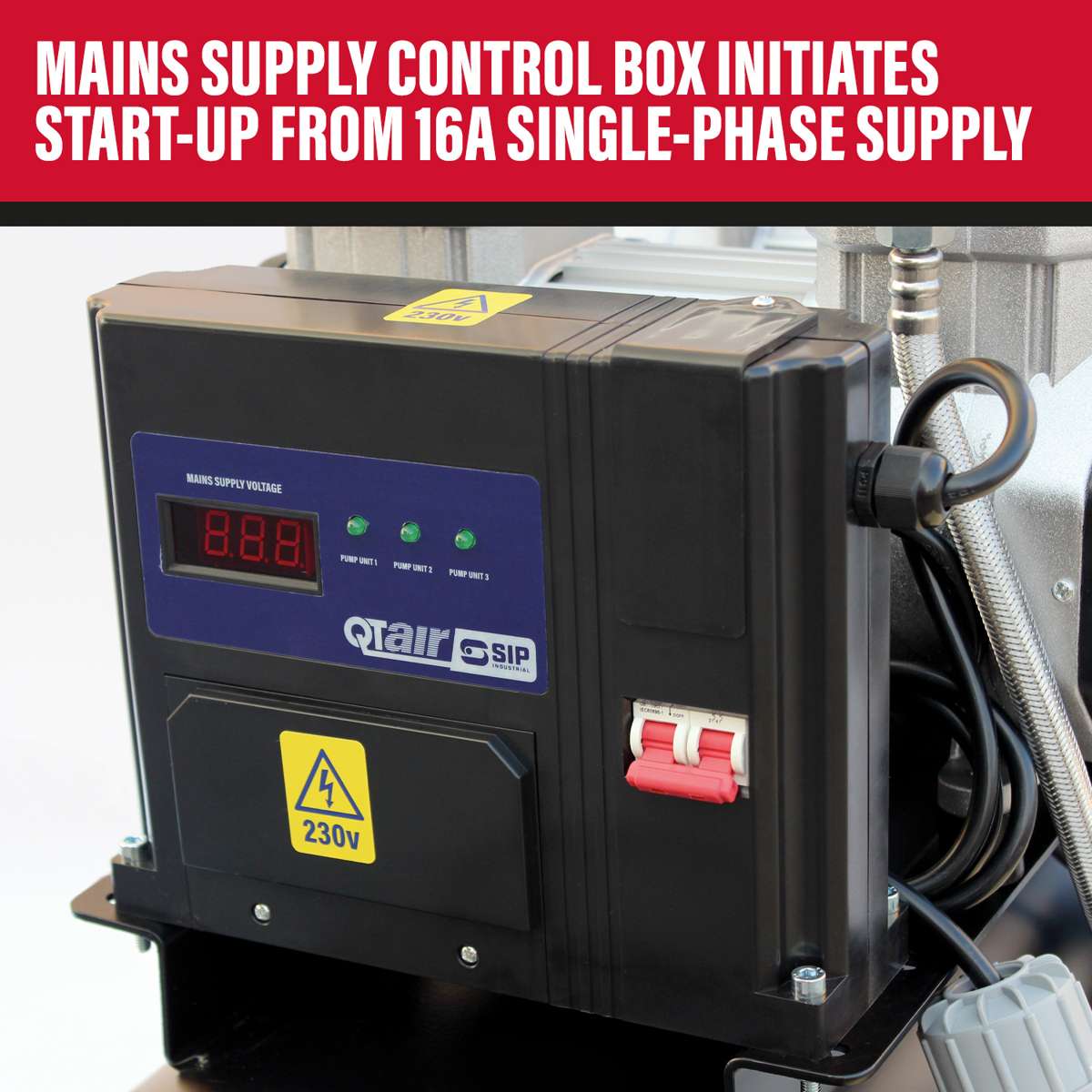 SIP QT AIR DD 4.5hp 150ltr Ultra Low Noise Oil-Free Direct Drive Compressor